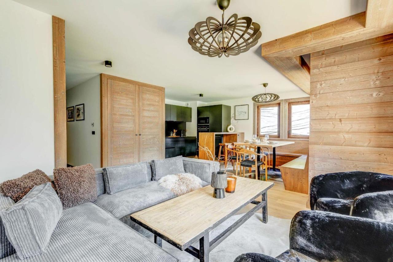 4-Room Apartment With Garden, Gym And Shared Spa Megeve Exterior photo