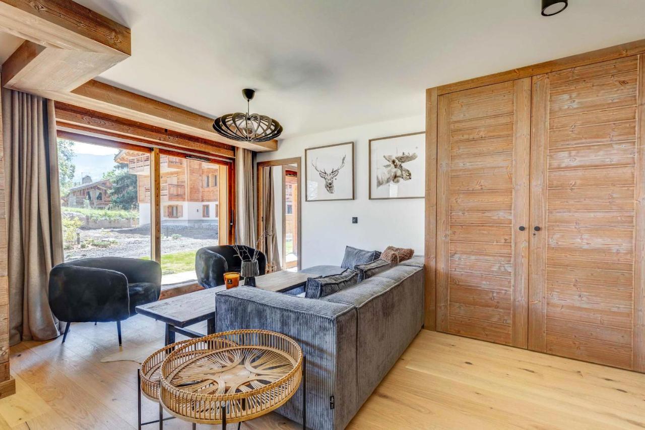 4-Room Apartment With Garden, Gym And Shared Spa Megeve Exterior photo