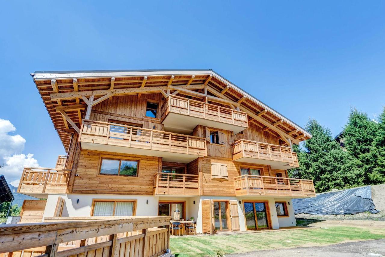 4-Room Apartment With Garden, Gym And Shared Spa Megeve Exterior photo