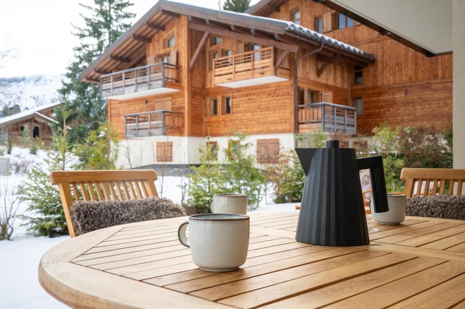 4-Room Apartment With Garden, Gym And Shared Spa Megeve Exterior photo