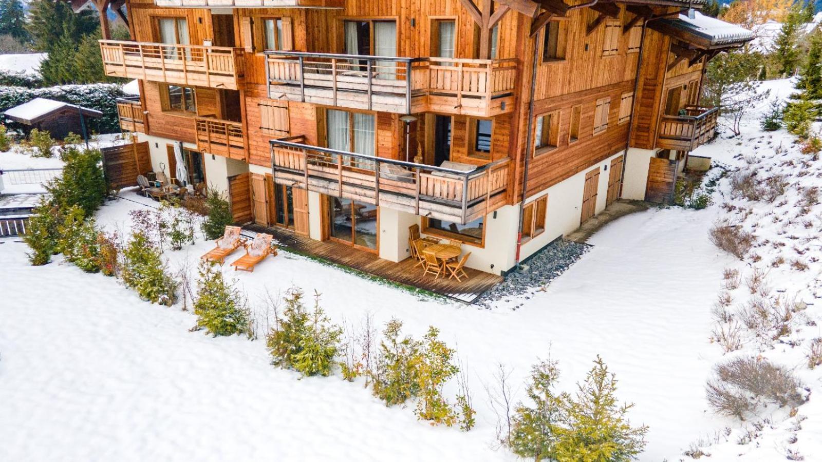 4-Room Apartment With Garden, Gym And Shared Spa Megeve Exterior photo