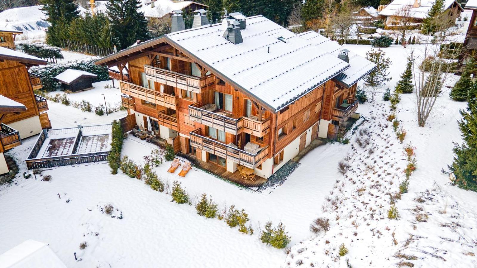 4-Room Apartment With Garden, Gym And Shared Spa Megeve Exterior photo